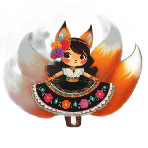 dress, staff, mask, dragon transparent PNG cut-out