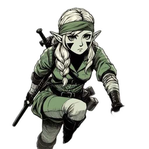 weapon, staff, hat, face transparent PNG cut-out