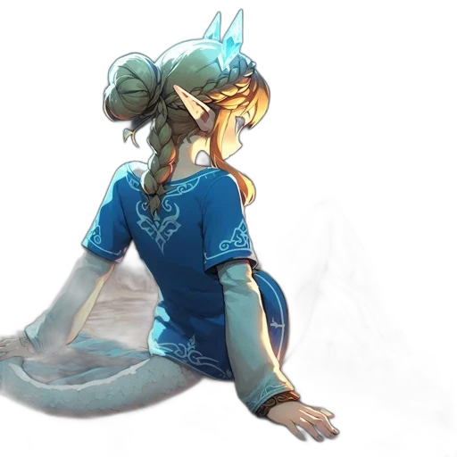 dragon, creature, staff, dress transparent PNG cut-out