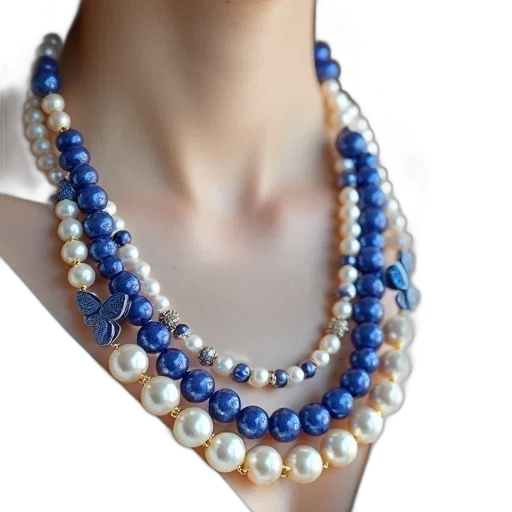 jewelry, blue, multi, layer transparent PNG cut-out