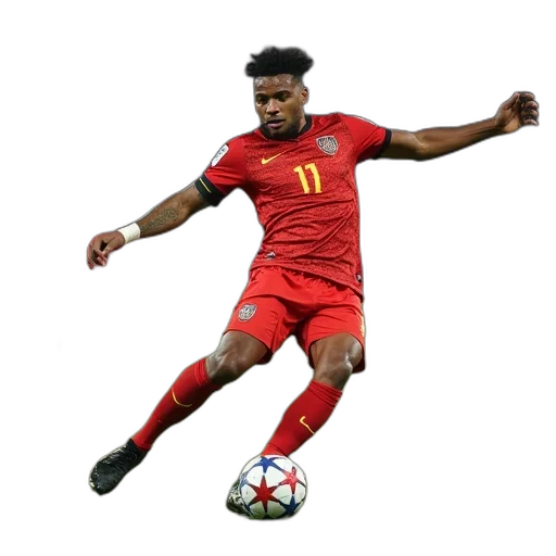 soccer, player, kicks, ball transparent PNG cut-out