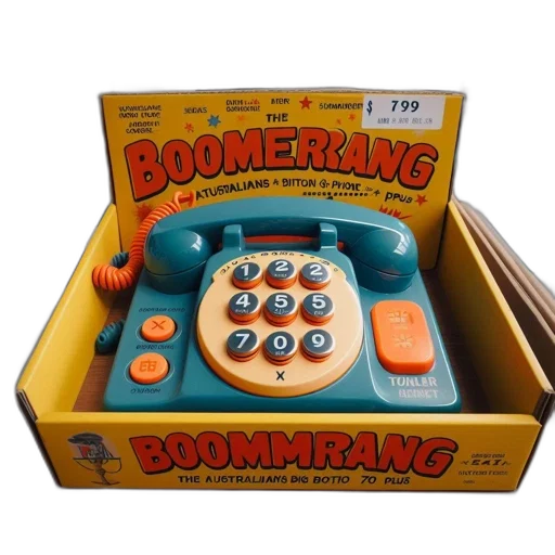 toy, telephone, called, boomerang transparent PNG cut-out