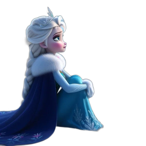 dress, crown, 3d render, concept art transparent PNG cut-out