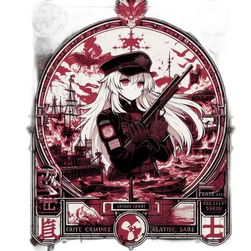 weapon, anime, comic book art, concept art transparent PNG cut-out