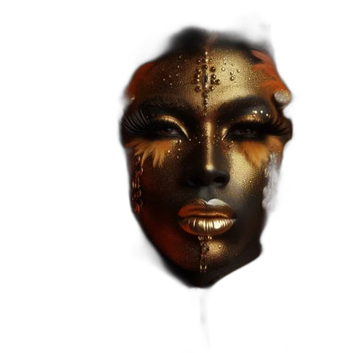 mask, face, crown, jewelry transparent PNG cut-out