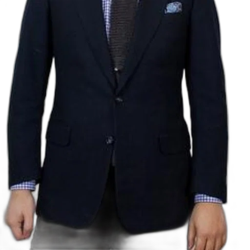 jacket, staff, 3d render, blue transparent PNG cut-out