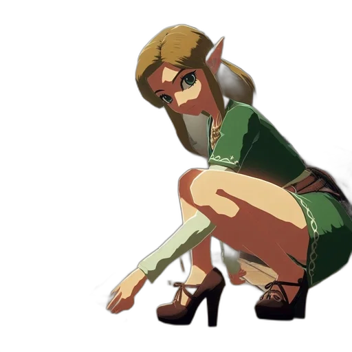 dress, staff, weapon, shoes transparent PNG cut-out