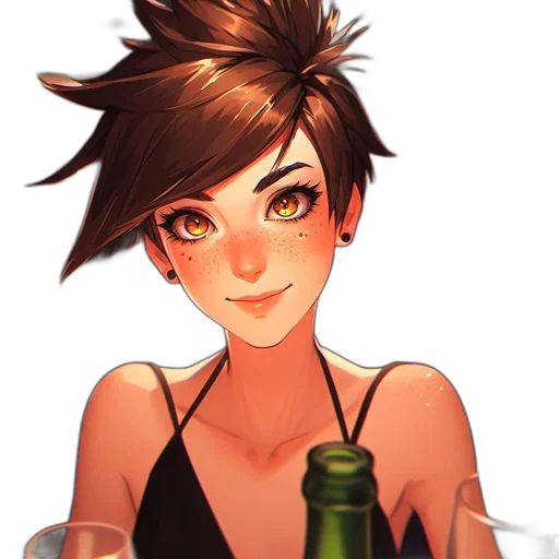 dress, face, staff, bottle transparent PNG cut-out