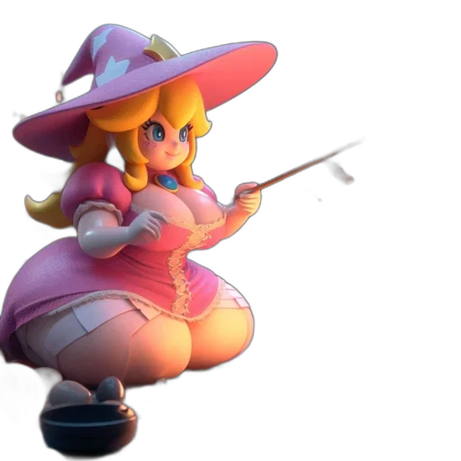 hat, dress, staff, weapon transparent PNG cut-out