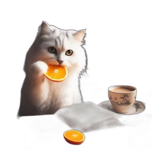 food, animal, photorealistic, oil painting transparent PNG cut-out