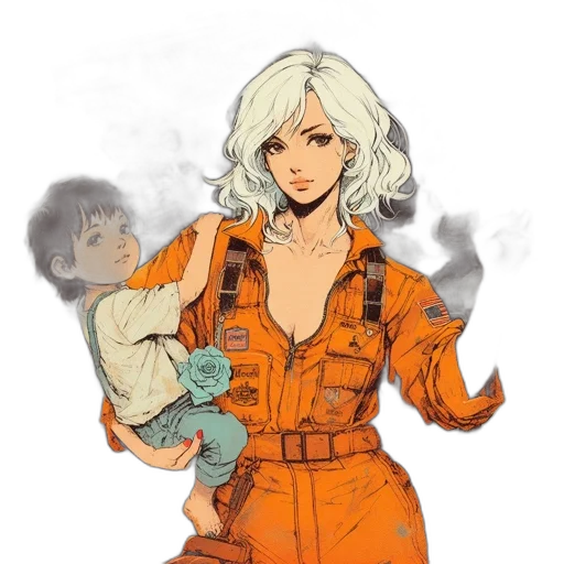 jacket, dress, concept art, comic book art transparent PNG cut-out