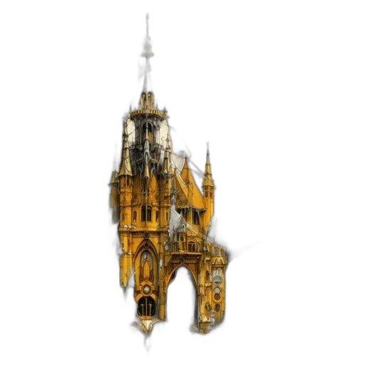 building, crown, concept art, 3d render transparent PNG cut-out