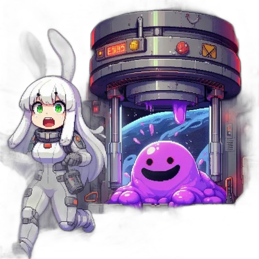 robot, creature, pixel art, concept art transparent PNG cut-out