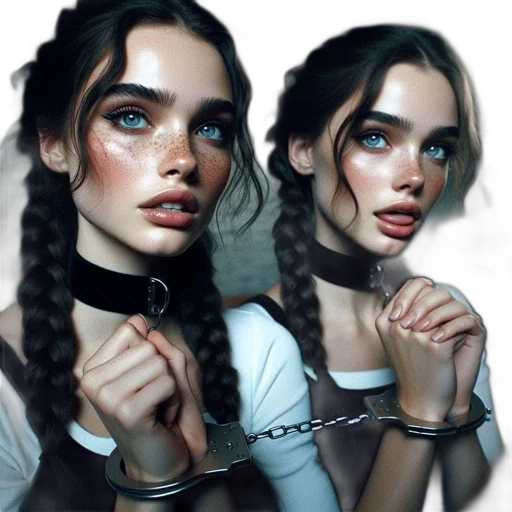jewelry, face, hair, photorealistic transparent PNG cut-out