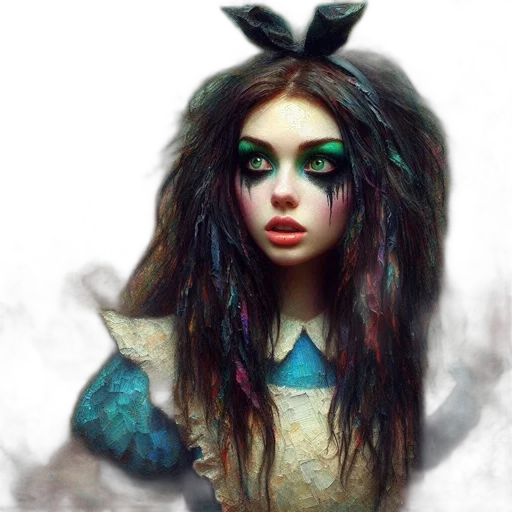 hair, mask, creature, face transparent PNG cut-out