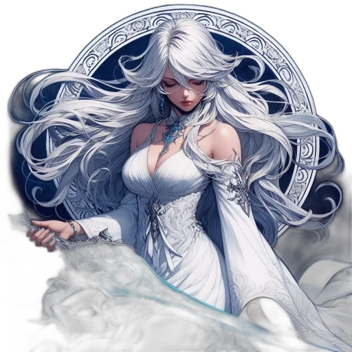 dress, dragon, sword, fantasy art transparent PNG cut-out