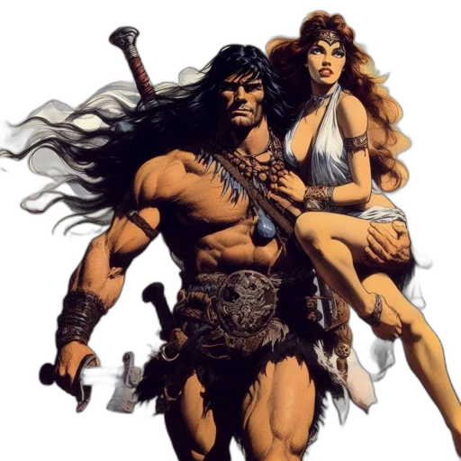 comic book art, concept art, fantasy art, earth tones transparent PNG cut-out