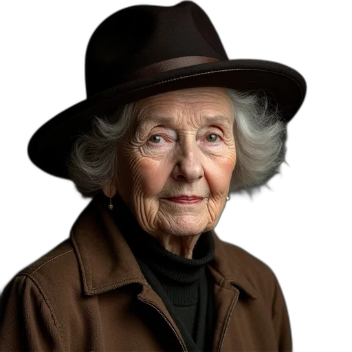 hat, staff, face, jacket transparent PNG cut-out