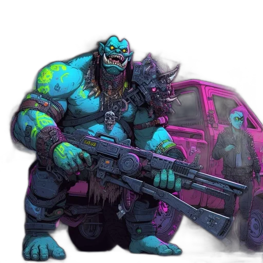 weapon, creature, car, robot transparent PNG cut-out