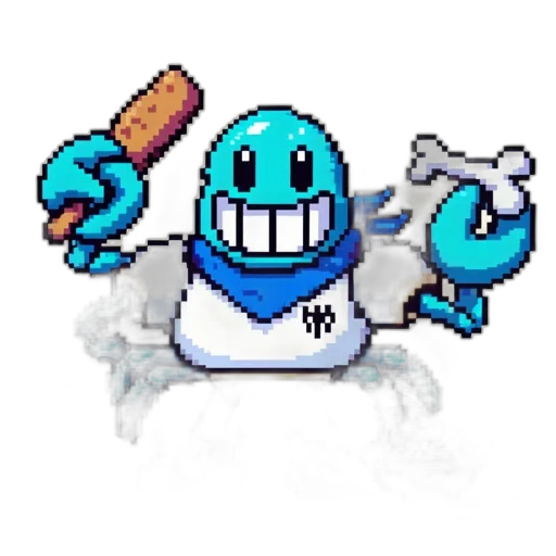 staff, robot, creature, pixel art transparent PNG cut-out