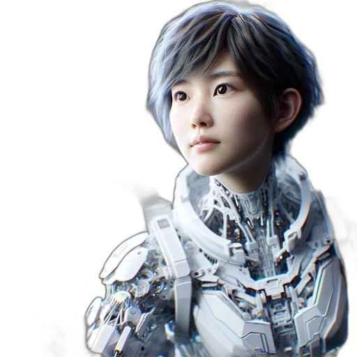 robot, face, cyberpunk, concept art transparent PNG cut-out