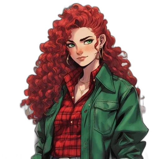 jacket, hair, comic book art, pixel art transparent PNG cut-out