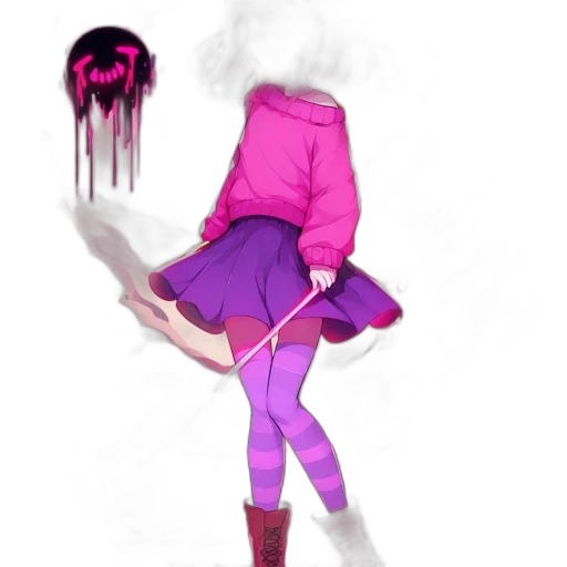 jacket, staff, weapon, creature transparent PNG cut-out