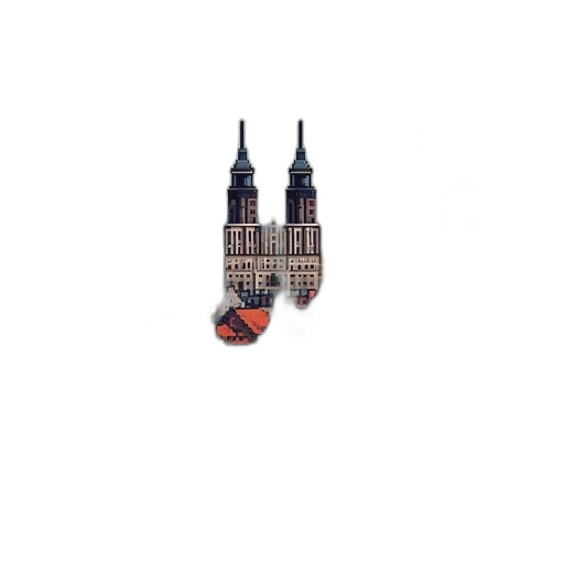 building, umbrella, crown, shoes transparent PNG cut-out