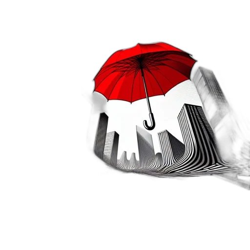 umbrella, hat, mask, 3d render transparent PNG cut-out