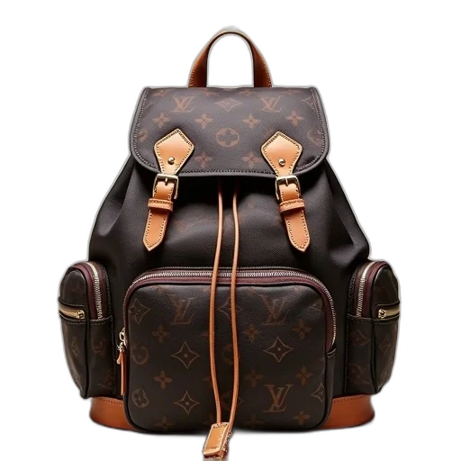 medium, rucksack, monogram, print transparent PNG cut-out
