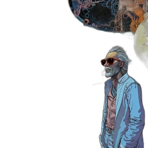 jacket, mask, comic book art, concept art transparent PNG cut-out