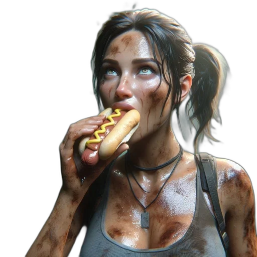 food, face, concept art, photorealistic transparent PNG cut-out