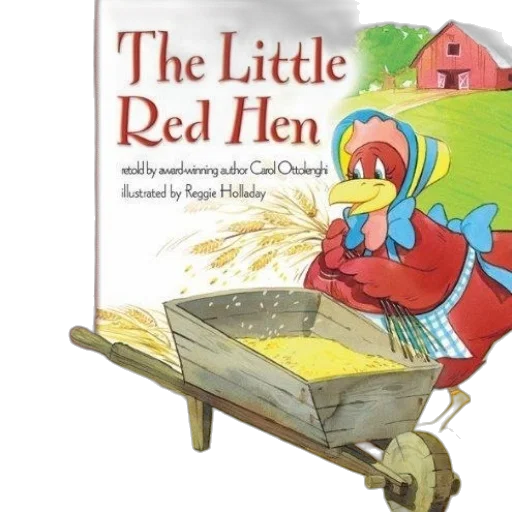 red, little, hen, book transparent PNG cut-out