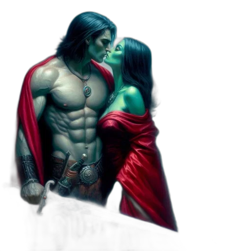fantasy art, comic book art, concept art, photorealistic transparent PNG cut-out