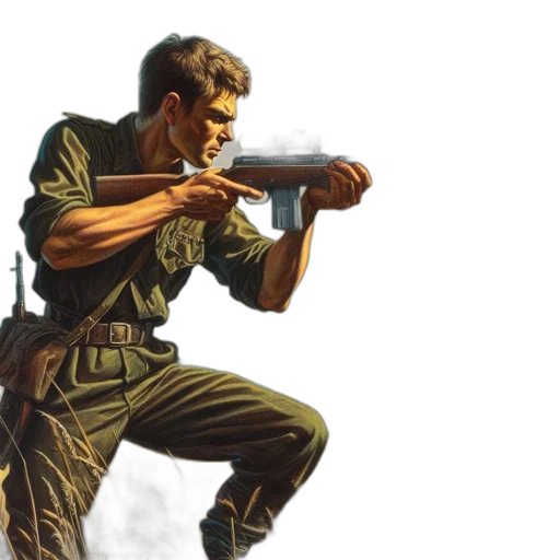 weapon, concept art, comic book art, photorealistic transparent PNG cut-out