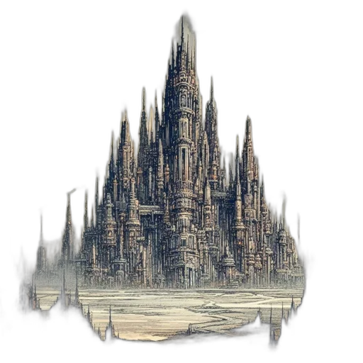 building, crown, concept art, fantasy art transparent PNG cut-out
