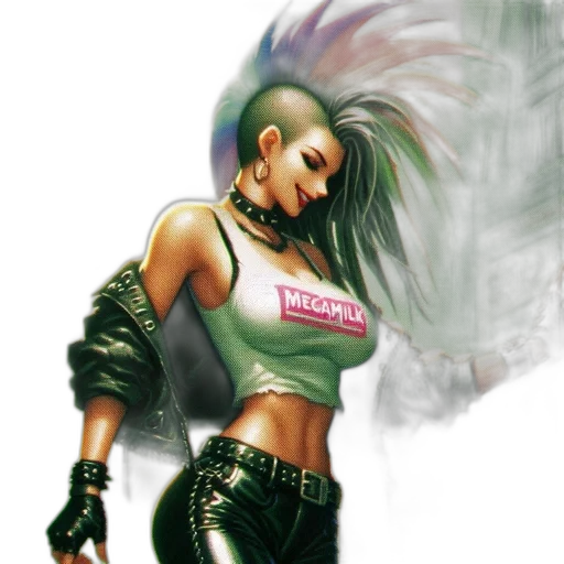 jacket, cyberpunk, comic book art, concept art transparent PNG cut-out