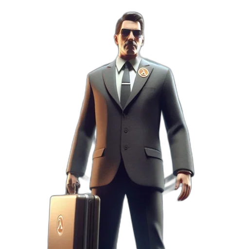 jacket, staff, concept art, 3d render transparent PNG cut-out