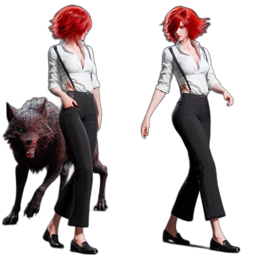 creature, animal, staff, dress transparent PNG cut-out
