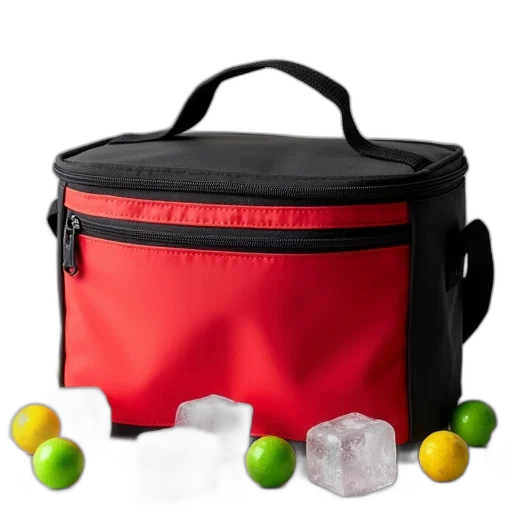 food, 3d render, red, black transparent PNG cut-out