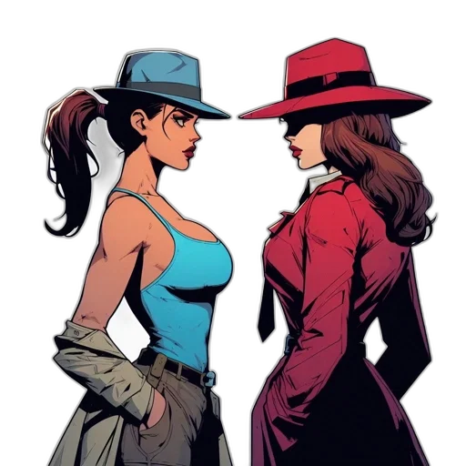 hat, comic book art, concept art, cartoon transparent PNG cut-out