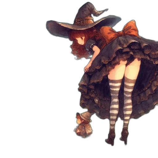 dress, hat, creature, jacket transparent PNG cut-out