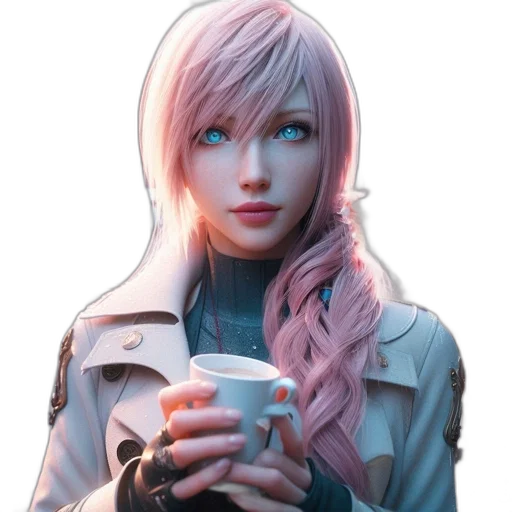 face, jacket, robot, staff transparent PNG cut-out