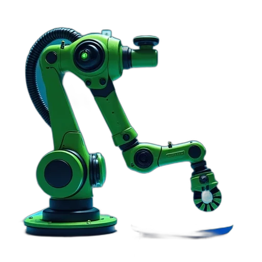 robot, weapon, staff, 3d render transparent PNG cut-out