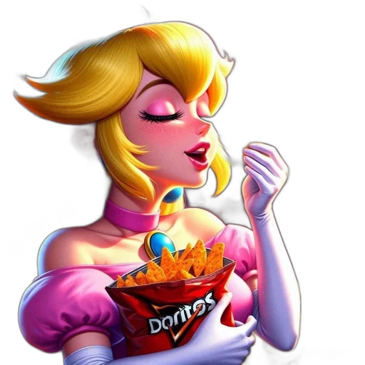 food, crown, concept art, 3d render transparent PNG cut-out