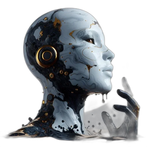 robot, face, mask, concept art transparent PNG cut-out