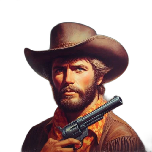 weapon, hat, jacket, photorealistic transparent PNG cut-out