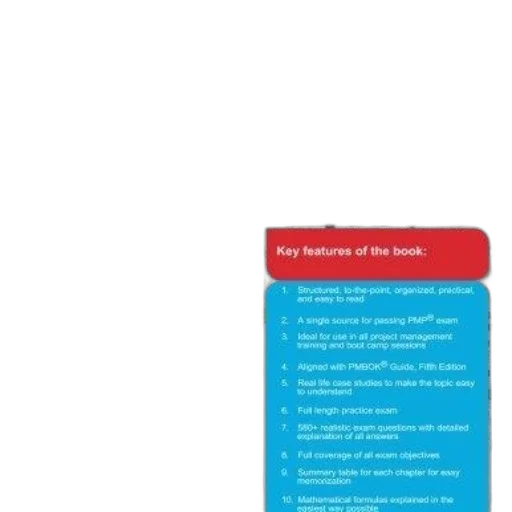 book, cover, pmp, certification transparent PNG cut-out