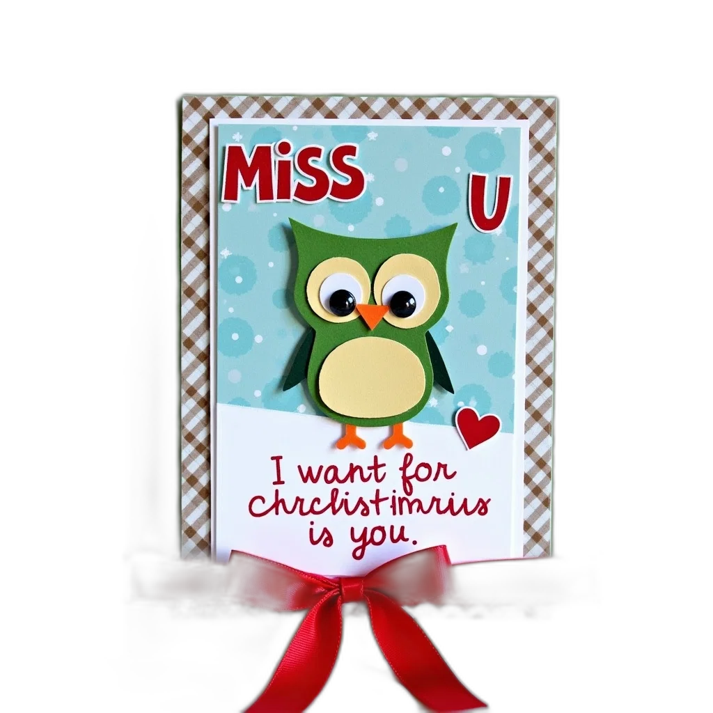 handmade, christmas, card, green transparent PNG cut-out