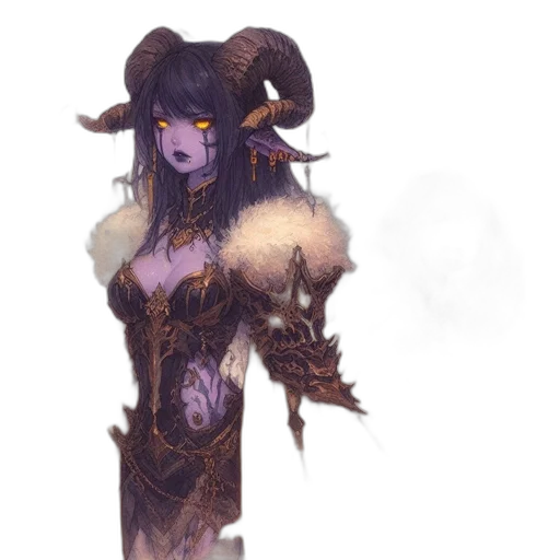 dress, dragon, creature, staff transparent PNG cut-out